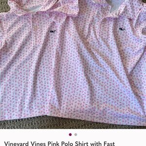 Vineyard Vines Kids Polo Shirt with Pink Pattern